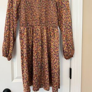 Floral Long-Sleeve Kids Dress